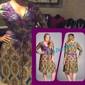 Faux Wrap -  Maxi Dress